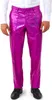 A person wearing pink patterned trousers and a white shirt. Produktbild-Vorschau