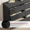 WOLTU Kommode Schwarz, mit 6 Schubladen, Moderner Produktbild-Vorschau 7