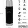 Láhev Stanley Classic Bottle XS 0,47 l Matte Black Pebble Náhled obrázku produktu 25