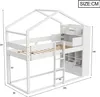 Merax Etagenbett 90x200cm mit Stauraum auf beiden Etagen, Produktbild-Vorschau 8
