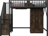 Letto a soppalco Sweiko in metallo 90 × 200 cm con design a Anteprima dell’immagine prodotto 10