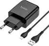 Hoco N2 USB Ladegerät + Lightning Lade Kabel Single Produktbild-Vorschau 1
