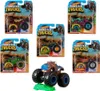 A collage of Hot Wheels Monster Trucks in their packaging, with one truck displayed separately. Náhľad obrázku produktu