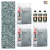Steinteppich SET Ice Blue 1-4mm Marmorkies 75kg + PU-Bindemittel Set für 7,5m² Produktbild-Vorschau