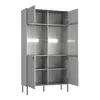Vitrine in grau mit gerillter Front IPSWICH-166 Produktbild-Vorschau 2