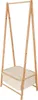 A bamboo clothes rack with a beige storage bin underneath, against a white background. Anteprima dell’immagine prodotto