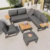 Merax L-Form Gartenmöbel Set 7 Personen, Wetterfeste Produktbild-Vorschau 15