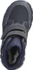 A top-down view of a single blue and gray child's boot with two velcro straps. Anteprima dell’immagine prodotto