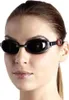 A close-up of a woman wearing black swimming goggles. Voir les images du produit