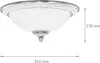 Deckenleuchte rund Ø 31 cm Messing antik Weiß Glas Schirm Produktbild-Vorschau 6