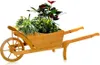 Garten Pflanzschubkarre Schubkarre aus Holz Blumenkarre Produktbild-Vorschau 1