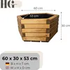 HolzGarden Pflanzkübel Holz 60x30x53 cm Imprägniert Farbe Produktbild-Vorschau 2
