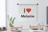 MuchoWow® Wandteppich Wandbehang Ich liebe - Melanie - Produktbild-Vorschau 2