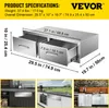 VEVOR 75 x 25 x 50cm Kamintür Doppelschicht Edelstahl BBQ Produktbild-Vorschau 8