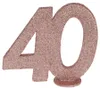 40. Geburtstag roségold glitzer Tischdekoration 11x 10 cm Produktbild-Vorschau 1