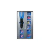 A tool kit with a crimping tool and various connectors in a compartmentalized case. Voir les images du produit
