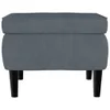 The Living Store Hocker mit Holzbeinen Dunkelgrau Samt Produktbild-Vorschau 4