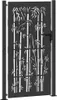vidaXL Cancello da giardino Nero 110 x 205 cm Acciaio Anteprima dell’immagine prodotto 3