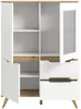 Highboard "Hygge" weiß und Eiche Vitrine skandinavisch 100 Produktbild-Vorschau 7