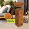 Hoberg LED Pflanzsäule 3D Blumen-Design in Rost-Optik Produktbild-Vorschau 5