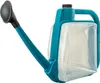 A teal and white watering can with a black nozzle and cap, shown against a white background. Produktbild-Vorschau