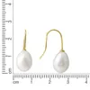 V Ohrhänger 585/- Gold 2,4cm gelb Perle weiß 360330172-1 Produktbild-Vorschau 2