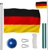 tectake® Aluminium Fahnenmast wetterfest inklusive Seilzug Produktbild-Vorschau 1