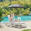 RESCH Sonnenschirm für Strand Grau, Ø 200 cm, Gartenschirm, Produktbild-Vorschau 5