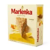 A box of Marlenka Honey Cake with lemon flavor, showing a slice of the cake and ingredients. Produktbild-Vorschau