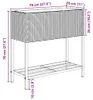 vidaXL Fioriera con ripiano in poly rattan grigio Anteprima dell’immagine prodotto 7