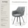 tectake® Drehbarer Armlehnstuhl Alicon gepolstert 57 x 59 x Produktbild-Vorschau 5