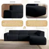 AX LIVING Couch Sofa L Form Didim L Dunkelgrau – 292 cm, Produktbild-Vorschau 6