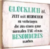 vianmo Holzschild 12x18 cm glücklich ist Zeit mit Menschen Produktbild-Vorschau 1