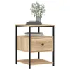 vidaXL Comodino rovere Sonoma 40x42x56 cm materiale a base Anteprima dell’immagine prodotto 3