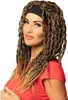 A woman wearing a red shirt and a black headband, with long, braided dreadlock-style hair extensions. Anteprima dell’immagine prodotto