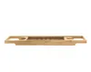A wooden bath caddy with a metal insert and a holder for a glass. Produktbild-Vorschau