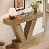 Tribesigns Table console 105 cm, avec pieds en V, pour le Voir les images du produit 4
