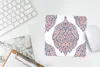 MuchoWow® Mauspad Mousepad Muster - Blau - Orange 20x20 cm Produktbild-Vorschau 6