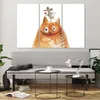 Bilder auf glas - 3 Teile - Katze Maus Kinder - 165x110cm - Produktbild-Vorschau 6