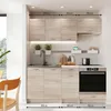Küche 180 cm - mit beiger Arbeitsplatte - Sonoma Eiche - Produktbild-Vorschau 7