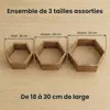 IvoQ Lot de 3 Étagères Murales Hexagonales en Bois Naturel Voir les images du produit 3