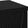 A close-up view of the corner of a black wooden furniture piece, showing the grain texture. Produktbild-Vorschau