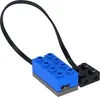 A LEGO light sensor module with a black cable connecting two LEGO bricks, one blue and one black, against a white background. Náhľad obrázku produktu