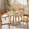 A dining set with a wooden table and chairs in a well-lit room. Podgląd zdjęcia produktu