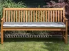 BELIANI Gartenbank mit Auflage Marineblau Akazienholz 160 Produktbild-Vorschau 2