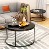 MODFU 2er-Set Couchtische rund,Satztisch,Wohnzimmertisch Produktbild-Vorschau 5