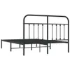 vidaXL Struttura letto con testiera in metallo nero 140x200 Anteprima dell’immagine prodotto 7