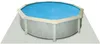An above-ground swimming pool with a blue liner, set on a white textured surface. Produktbild-Vorschau