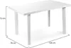 Ozello - Gartentisch, 126x76x72h cm Weiß, 6 Plätze  Italy Produktbild-Vorschau 3