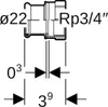 Geberit GE Mapress, rame, raccordo, d22 mm x Rp3/4, 1 pz. Anteprima dell’immagine prodotto 7